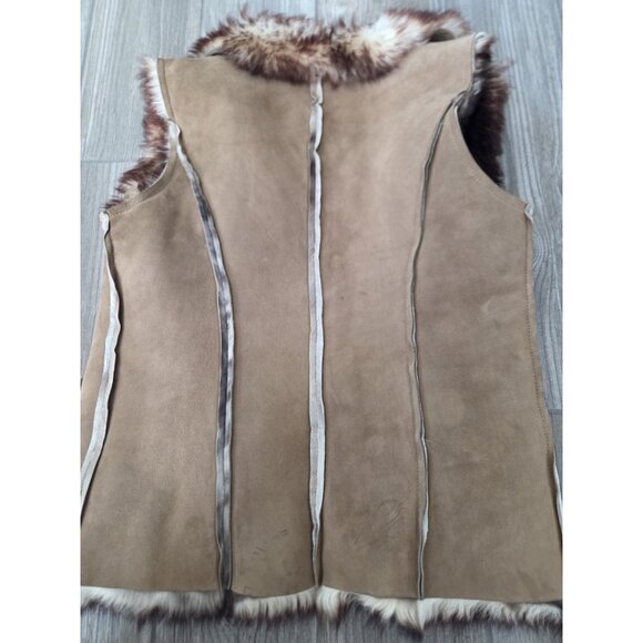 Fendi Lambskin Vest With Faux Fur Size Small. Button Missing. Small Mark - Picture 2 of 10